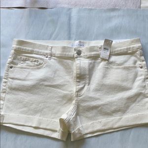 LOFT   White mini shorts